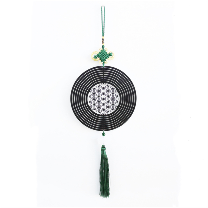 Flower of Life Spiral Wind Chimes Garden Hanging Decor
