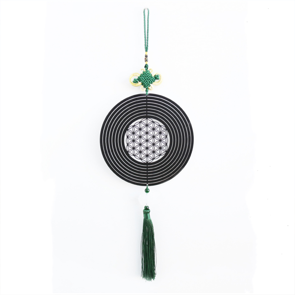 Flower of Life Spiral Wind Chimes Garden Hanging Decor