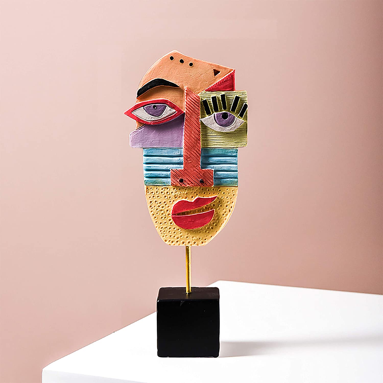 Handcrafted Resin Abstract Wink Sculpture for Home Decor Modern