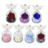 Eternal Rose in Glass Angel Figurines Romantic Gift for Her
