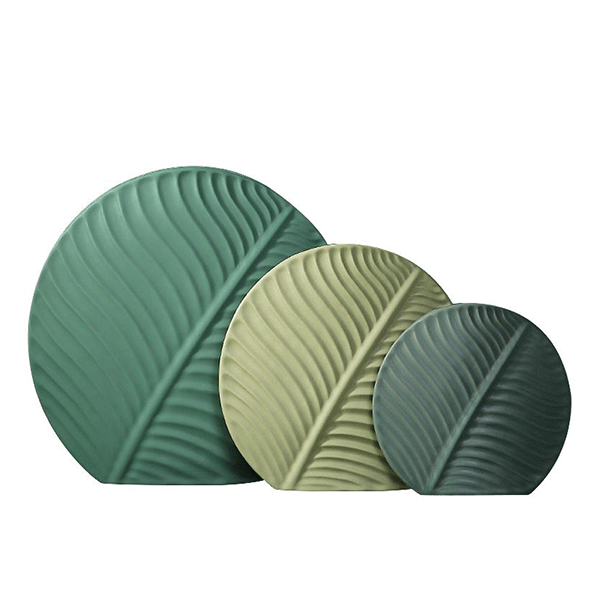 Leaves Pattern Creative Ceramic Floral Vase Home Decor Ideal Gifts