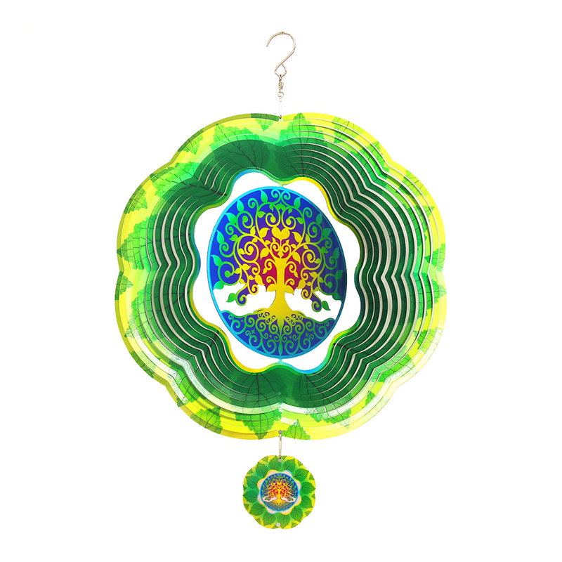 Hanging Kinetic 3D Wind Chime Tree of Life for Garden Decor