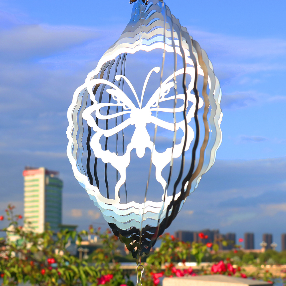 3D Butterfly Metal Wind Chimes Outdoor Decor
