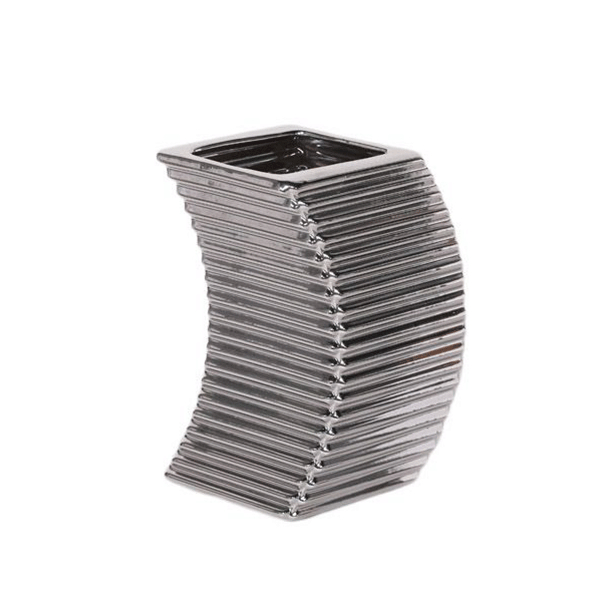 Silver Flower Vase for Home Decor Modern Ceramic Vase