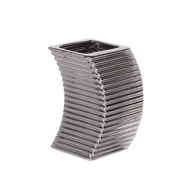 Silver Flower Vase for Home Decor Modern Ceramic Vase