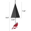 Cardinal Bird Wind Chime Outdoor Hanging Decor for Garden
