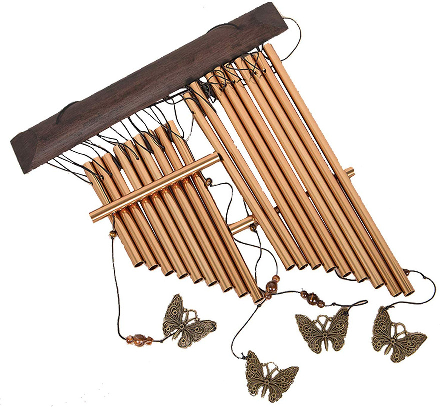 Classic Aluminum Pipe Butterfly Wind Chimes Hanging Decoration Craft Gifts