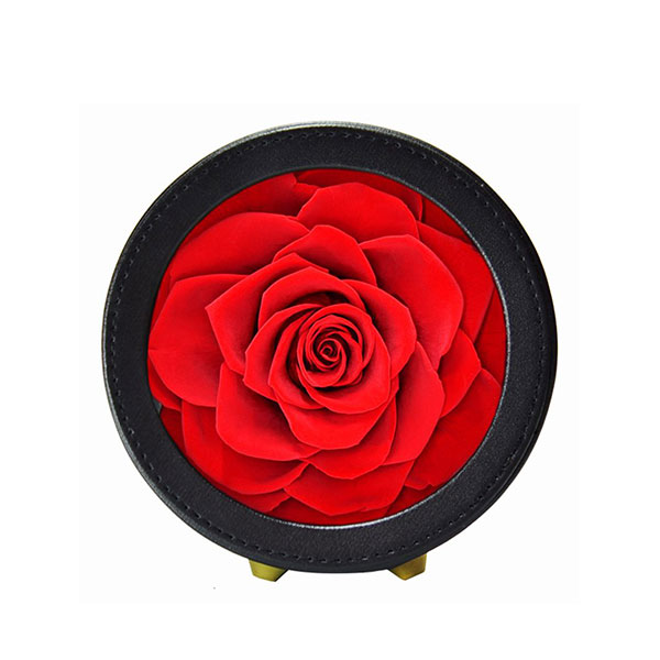 Preserved Rose in PU Leather Box for Home Decor Gift for Her