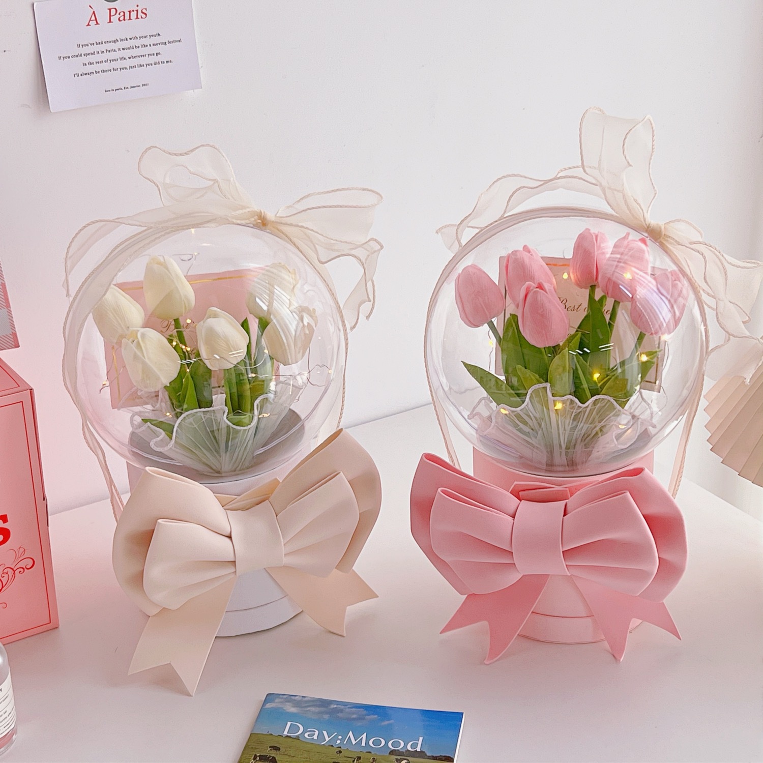 Forever Tulip Flower Night Light Home Decoration Gift for Her