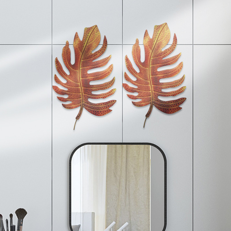 Leaf Shape Iron Wall Decor