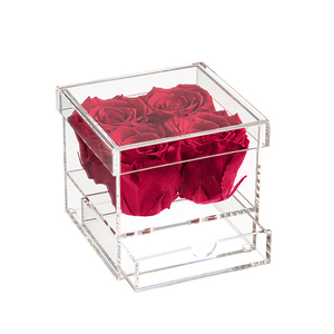 Clear Acrylic Rose Box