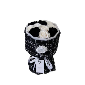 Black And White Preserved Flower Bouquet
