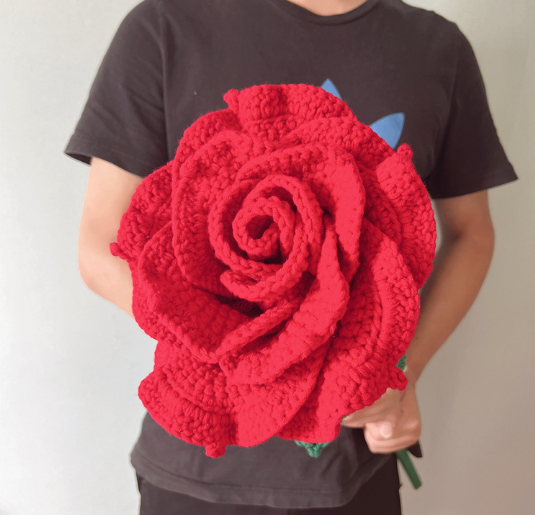 Super Large Roses Hand Knit