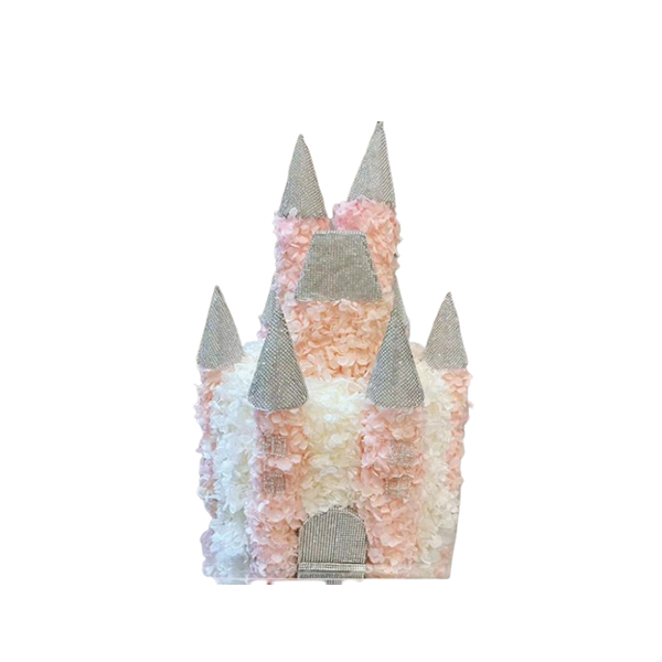 Romantic Pink Castle Eternal Flowers
