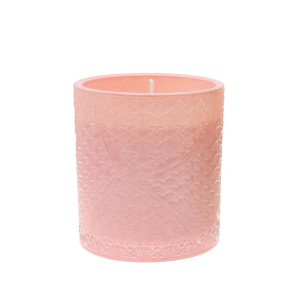 Embossed Bottle Pink Scented Candle 