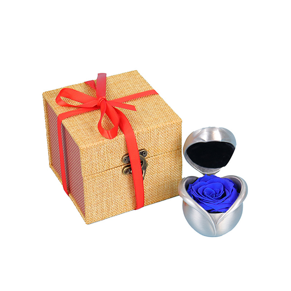 Single Rose Metal Jewellery Box