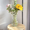 Simple Vertical Clear Semi-circular Vase