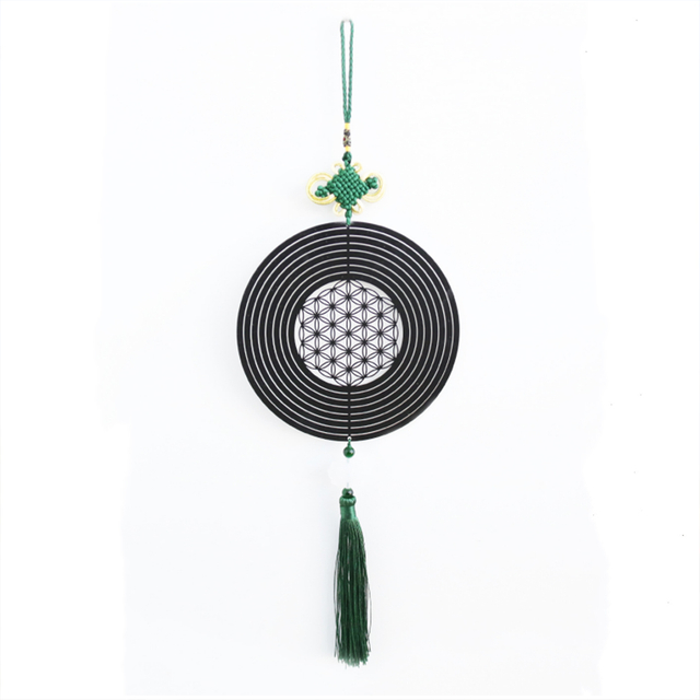 Flower of Life Spiral Wind Chimes Garden Hanging Decor