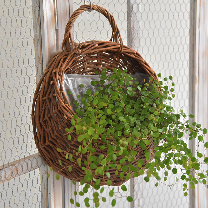 Rattan Hanging Planter Container