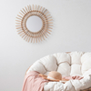 Rattan Woven Round Mirror Home Decor