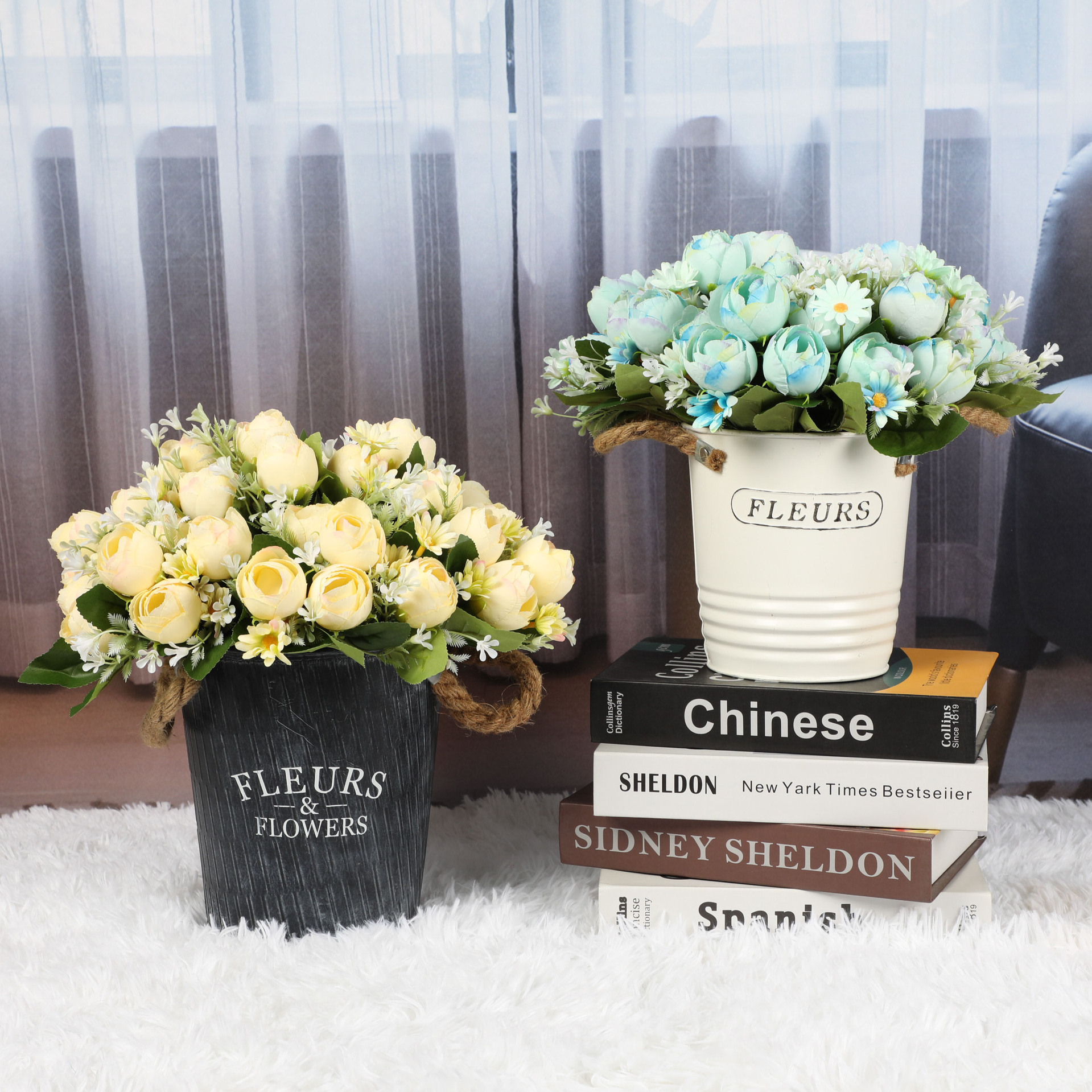 Artificial Flowers Realistic Roses Bouquet Home Wedding Decoration