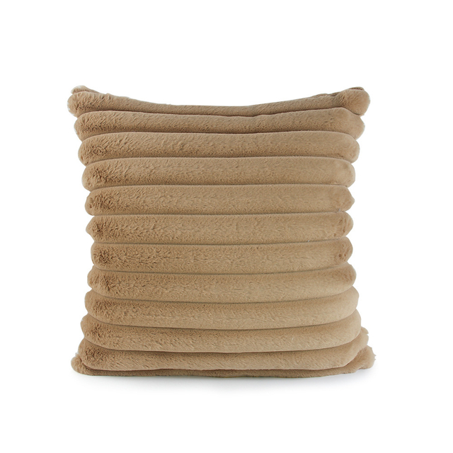 Rabbit Plush Vertical Strips Throw Pillow