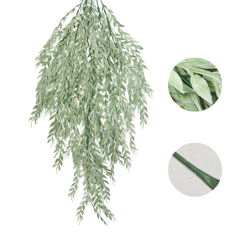 Artificial Willow Leaf Hanging Plants Decoration for Wall