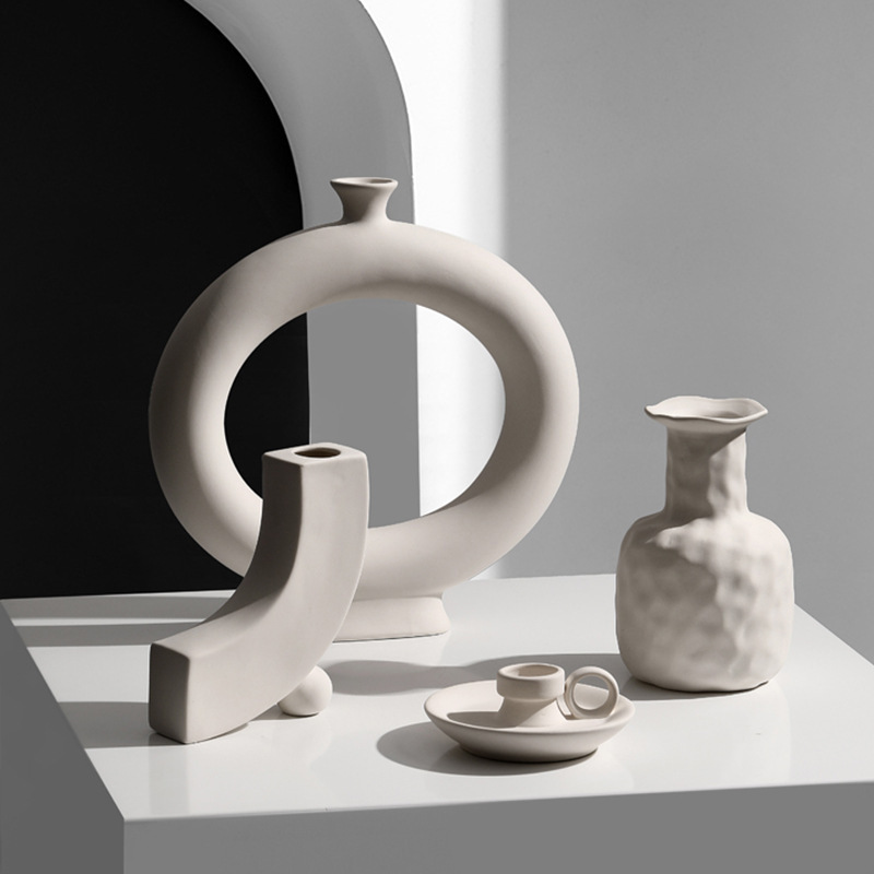 Scandinavian Minimalist Ceramic Vase Decoration