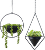 Metal Hanging Planters Geometric Plant Pot