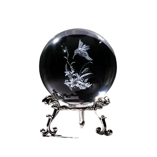 3D Hummingbird Crystal Ball Home Decor