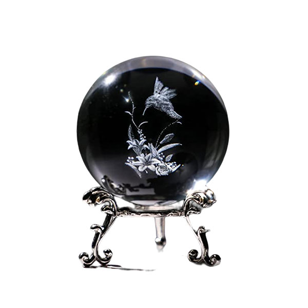 3D Hummingbird Crystal Ball Home Decor