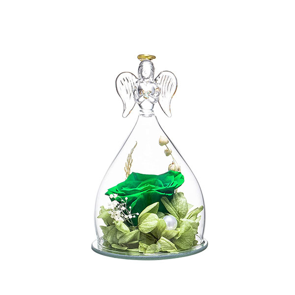 Preserved Rose in Angel Glass Eternal Flower Gifts