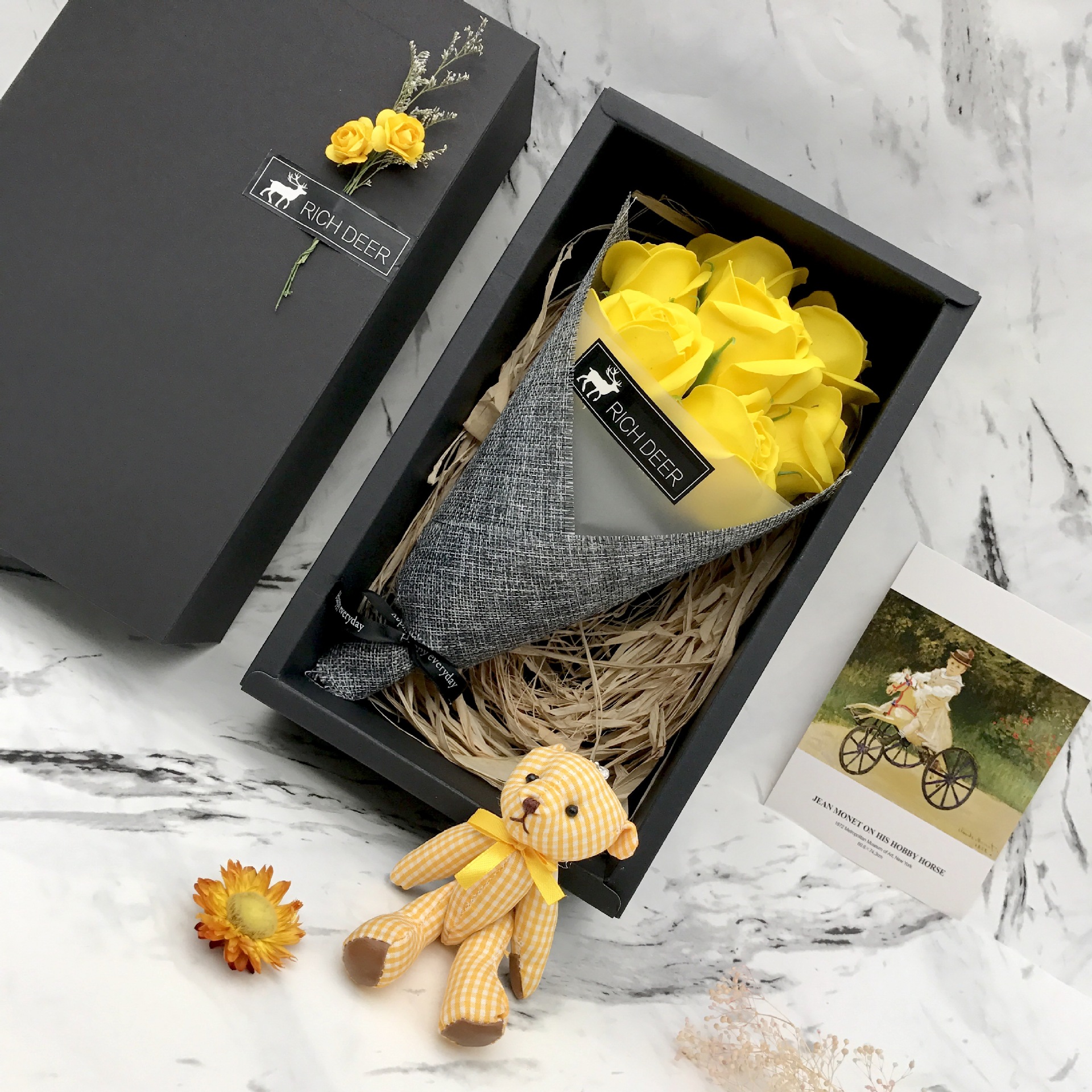 Bear Soap Flower Gift Box