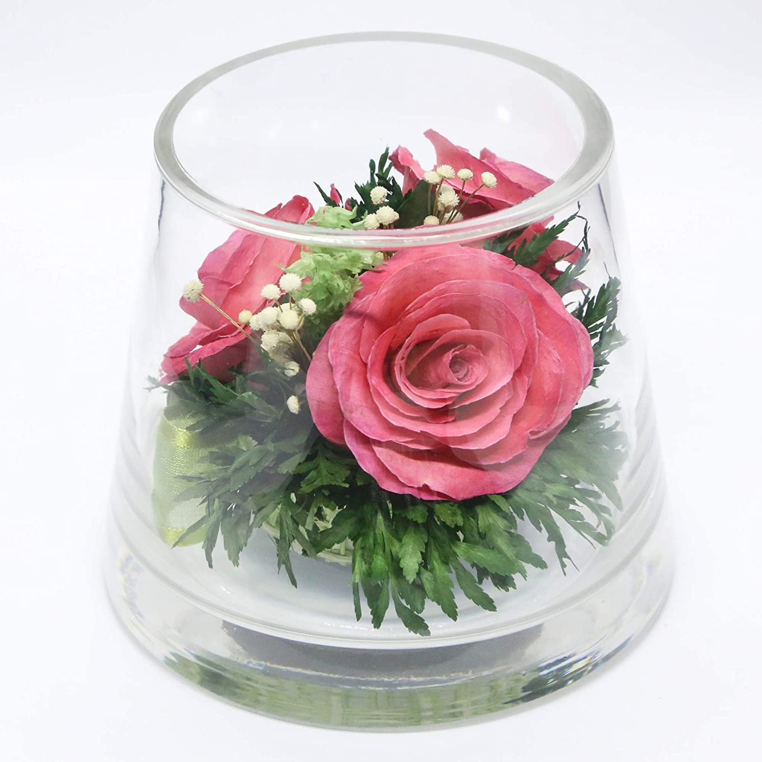 Forever Flower in a Sealed Glass Vase