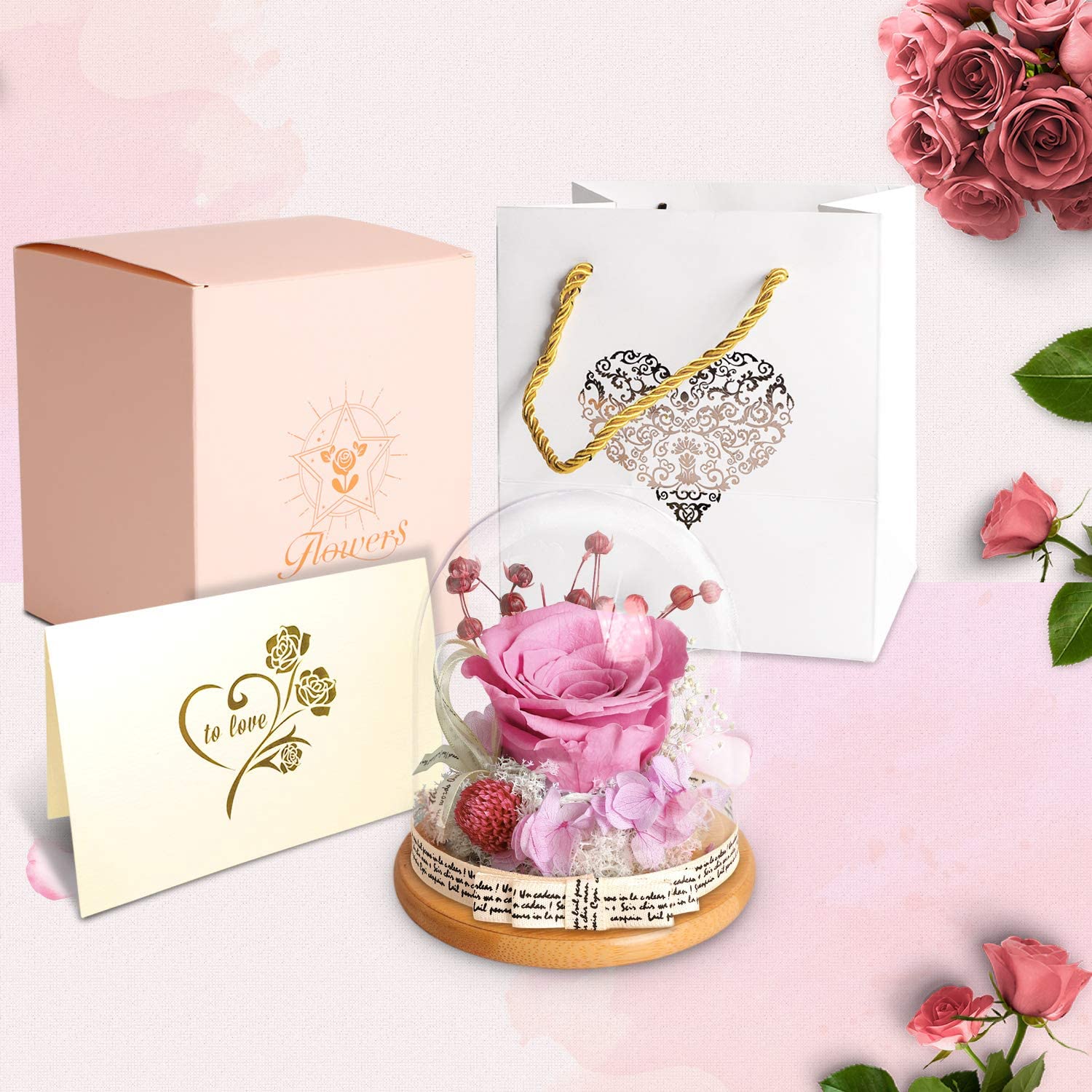 Preserved Flowers Rose Gift for Women