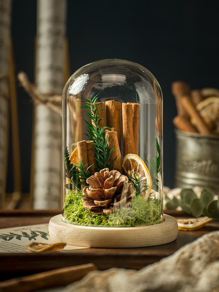 Cinnamon Lemon Glass Covered Forever Flowers