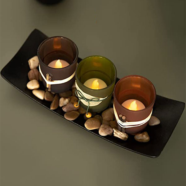 Vintage Candle Holder LED Tea Light Candles