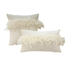 Solid Color Feather Lace Flannelette Throw Pillow