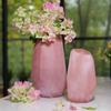 Luxury Pink Faceted Handmade Glass Home Decorative Vase