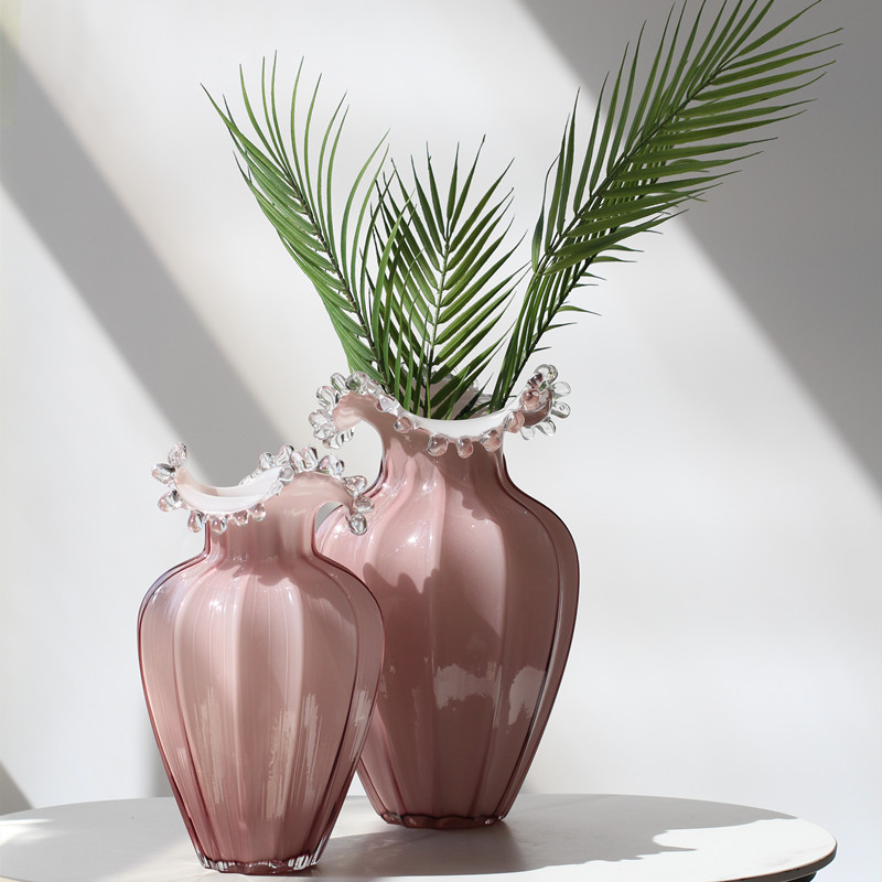 French Teardrop Wave Glass Vase