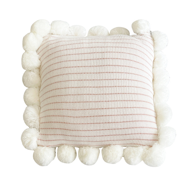 Vertical Stripes Knitted Throw Pillow