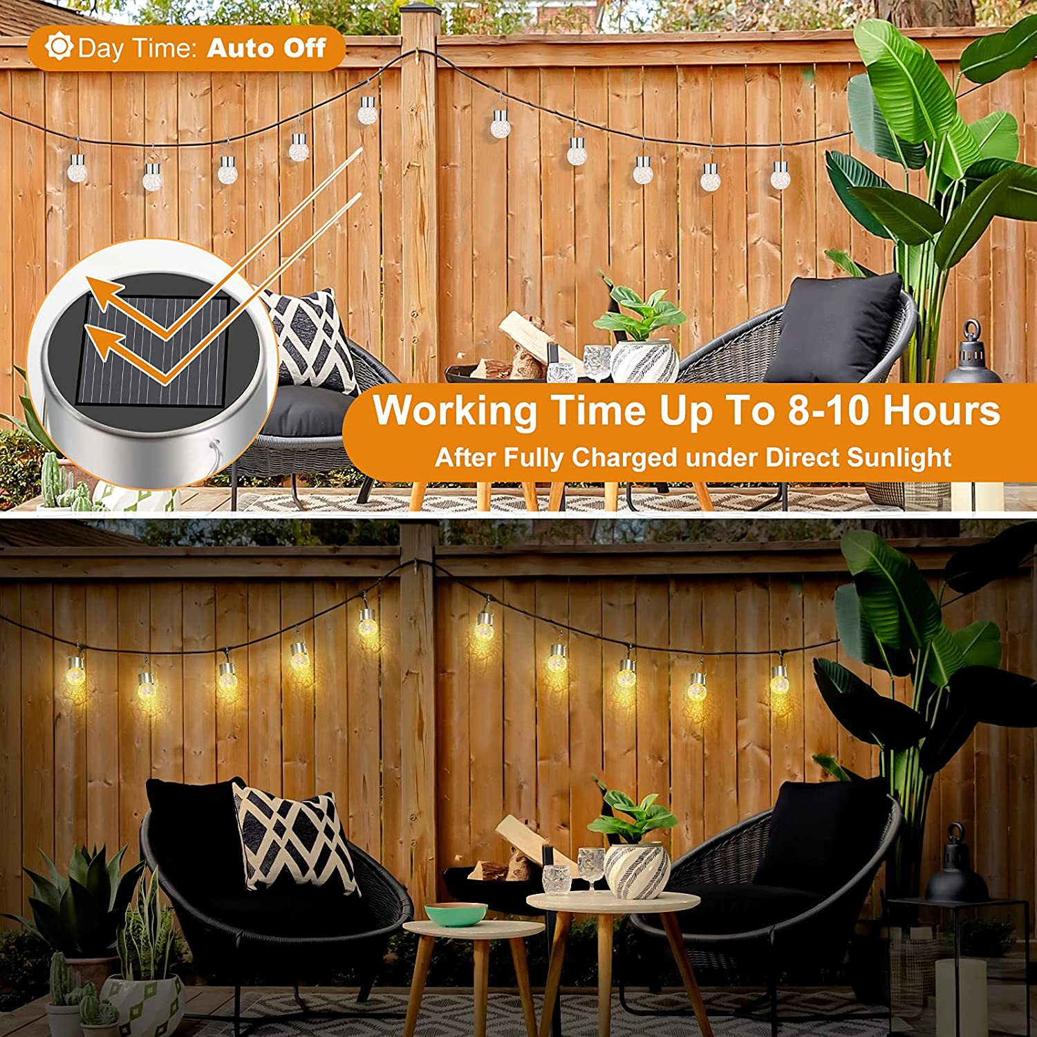 Outdoor String Lights Decorative Lights for Garden Patio Bistro