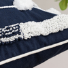 Navy Blue Tufted Throw Pillows