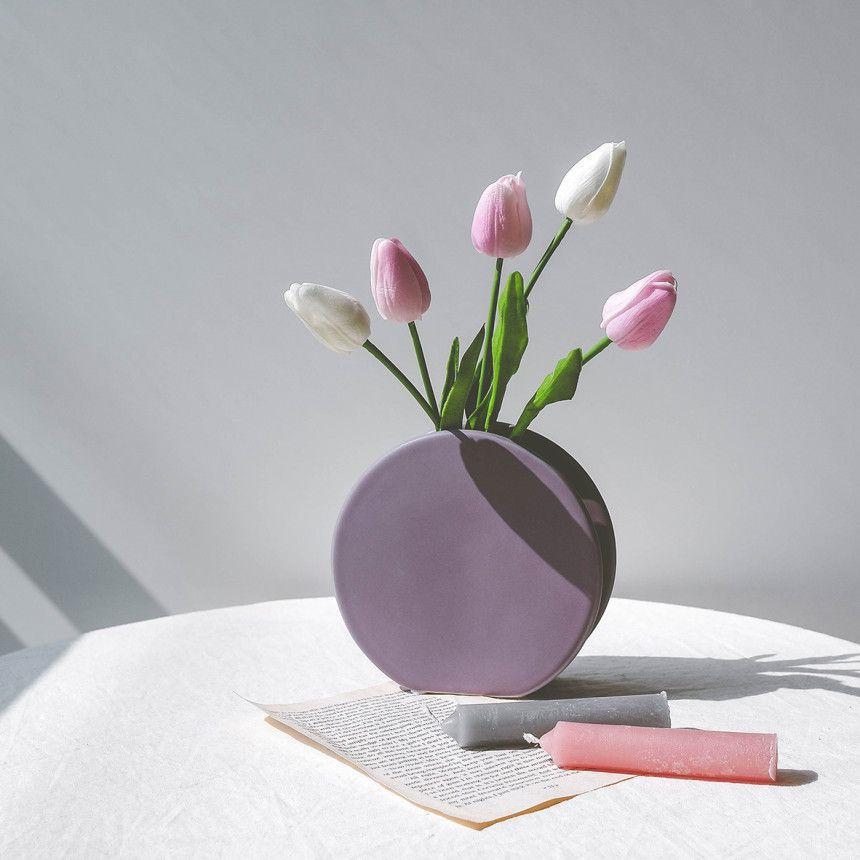 Ceramic Aesthetic Flower Vase for Modern Home Decor