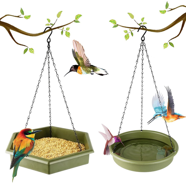 Bird Feeder Hanging Tray Hummingbird Water Feeder
