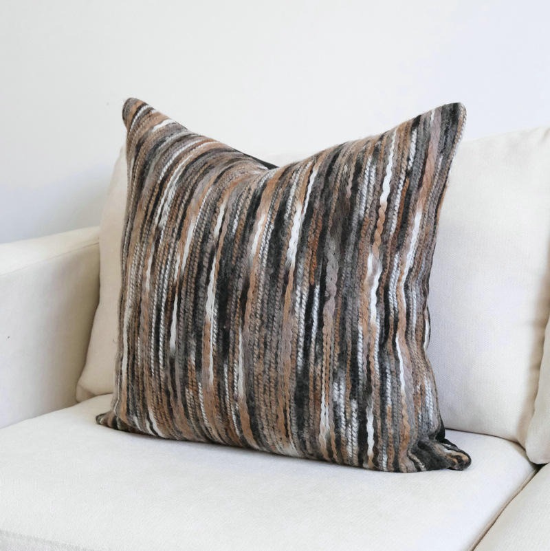 Coarse Wool Thread Throw Pillow