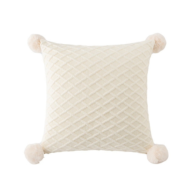 Wool Knitted Throw Pillow