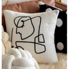 Line Face Geometric Pattern Throw Pillow