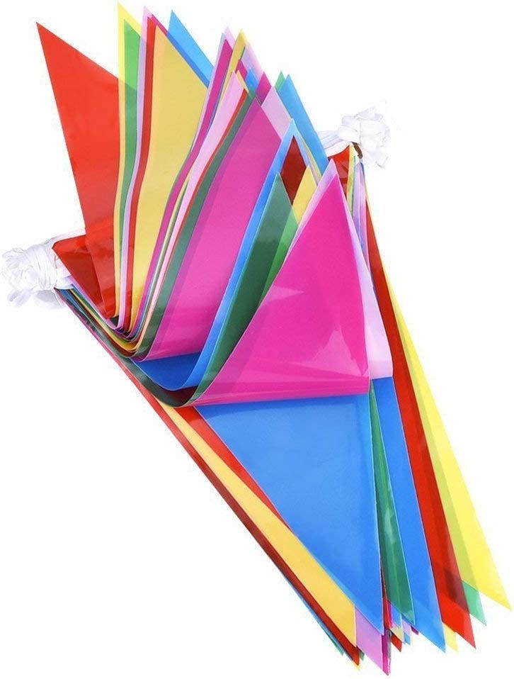 Multicolor String Bunting Flag Banner Hanging Decorations