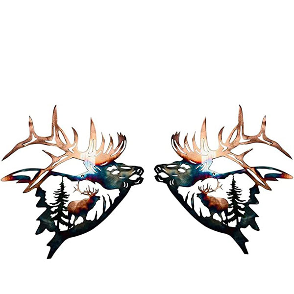 Metal Elk Wall Art Decor